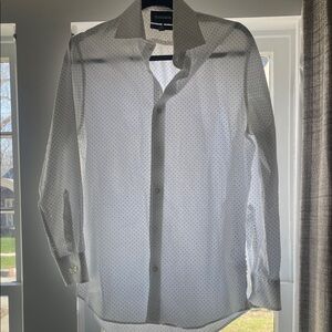 Bonobos Men's White Shirt with Black Dots